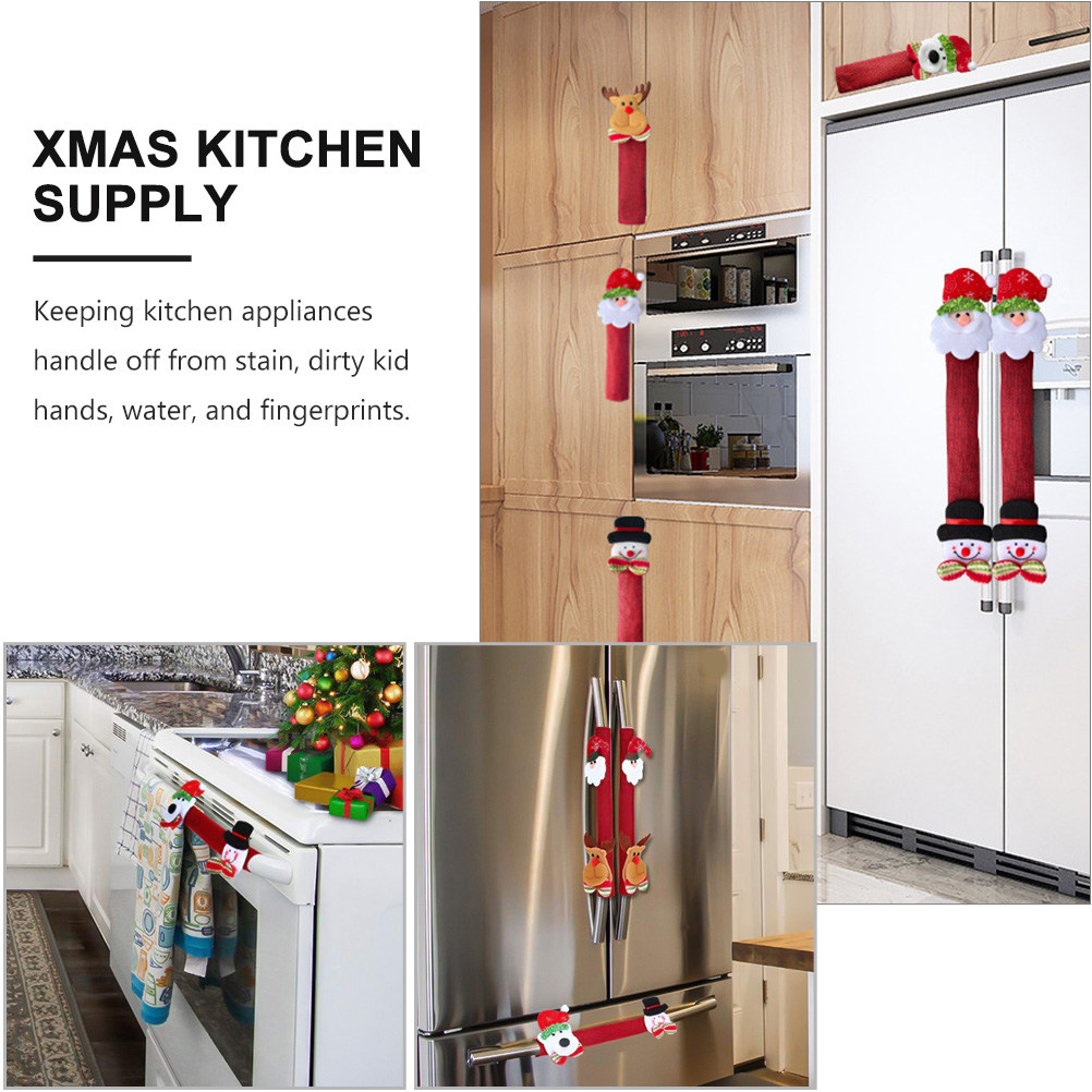8Pcs Xmas Fridge Handle Covers - огляд і ціна Kitchen Appliances For.Xmas