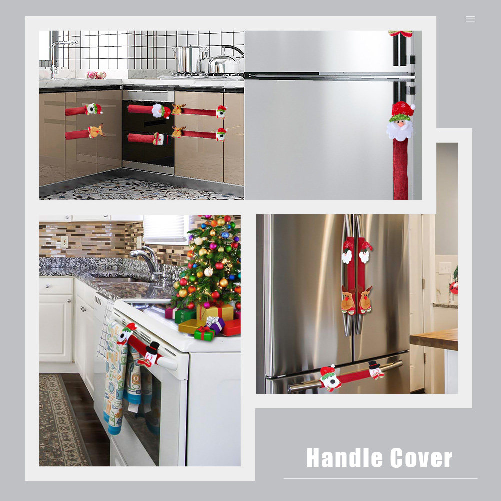 8Pcs Xmas Fridge Handle Covers - огляд і ціна Kitchen Appliances For.Xmas