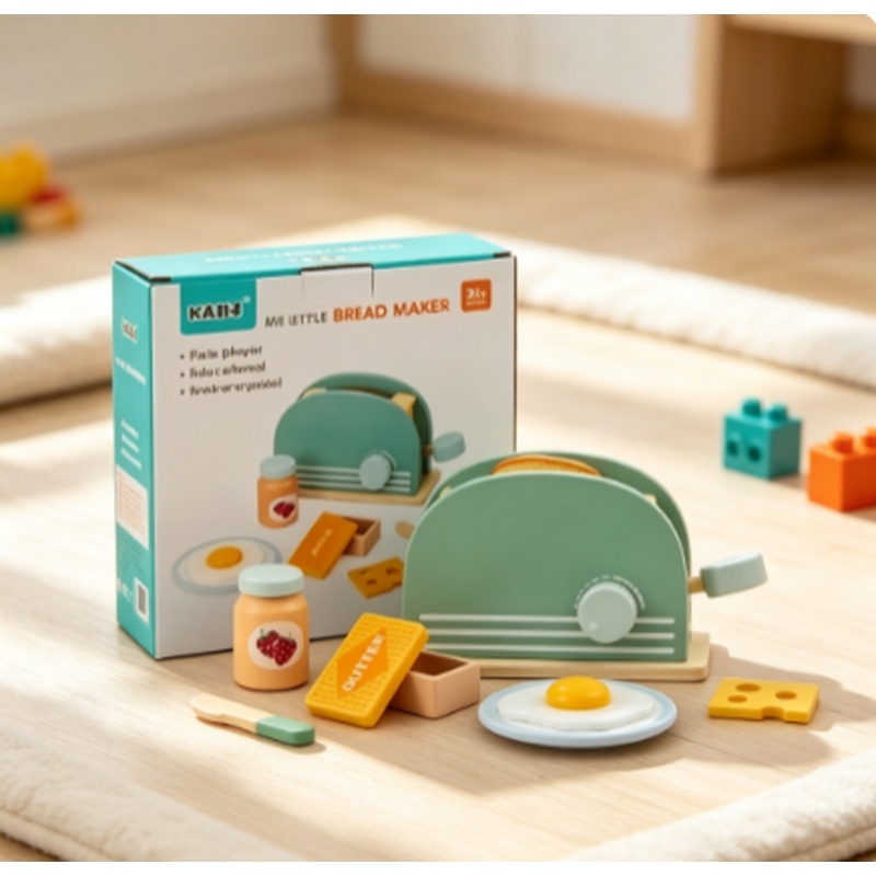 Wooden Simulation Toaster Toy  - огляд і ціна Kitchen Appliances For Kids