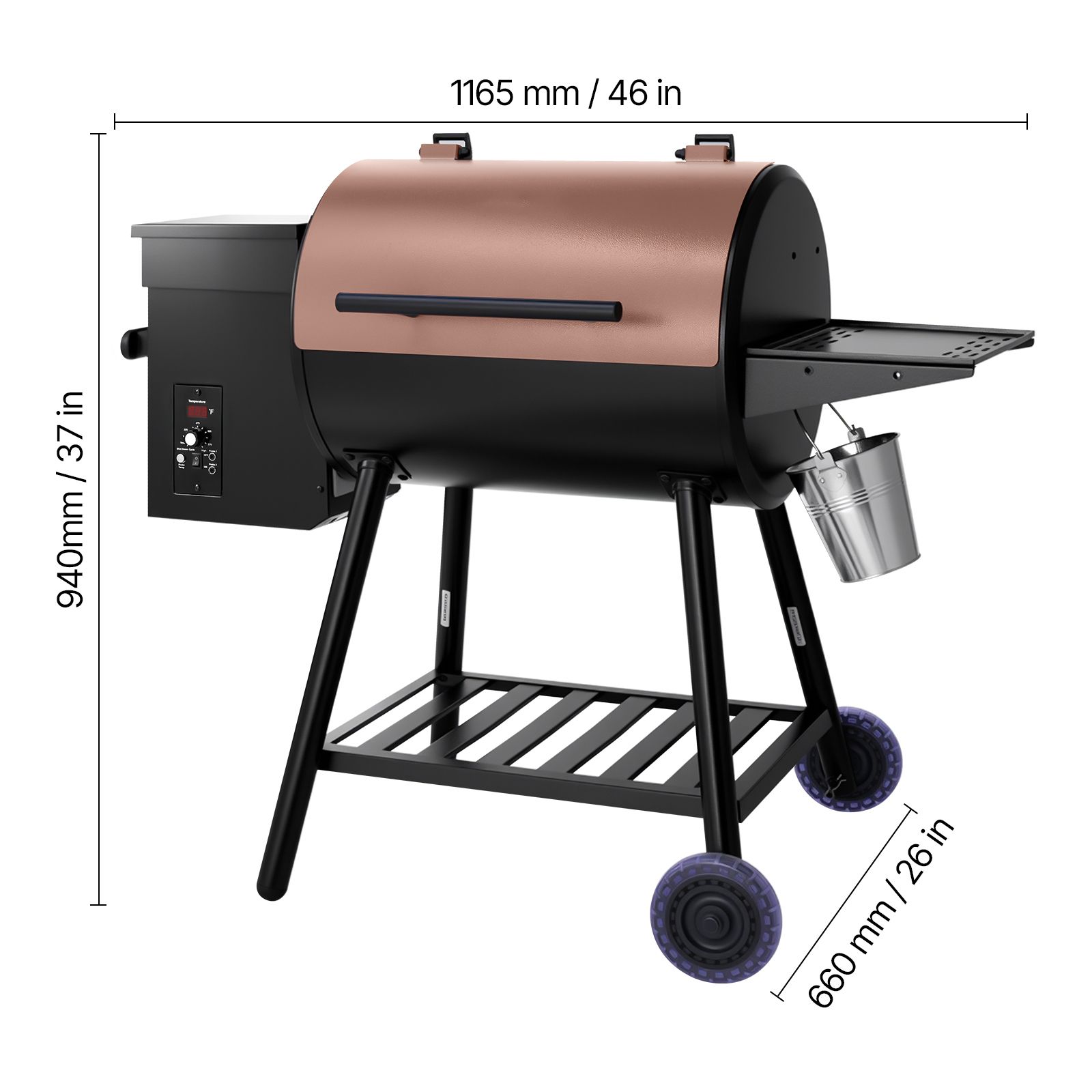 Wood Pellet Grill Smoker, 8 in - огляд і ціна Electric Smoker Bbq