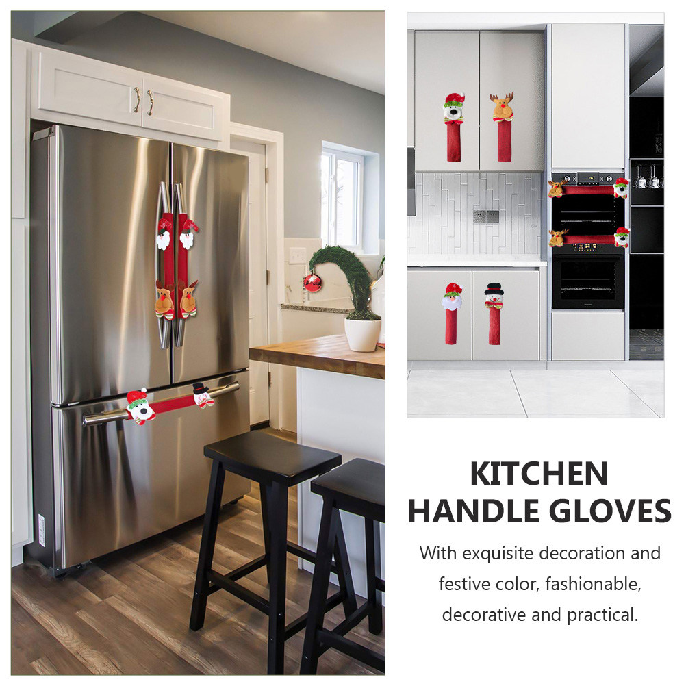 8Pcs Xmas Fridge Handle Covers - огляд і ціна Kitchen Appliances For.Xmas