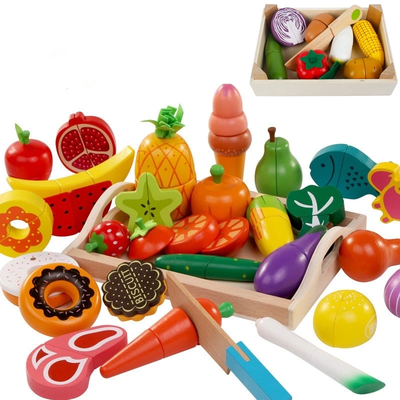 DIY Cute Wooden Cutting Fruit  - огляд і ціна Kitchen Appliances For Kids