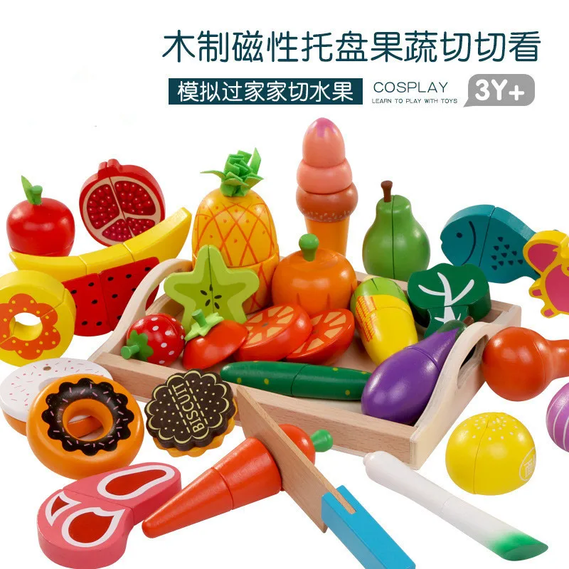 DIY Cute Wooden Cutting Fruit  - огляд і ціна Kitchen Appliances For Kids